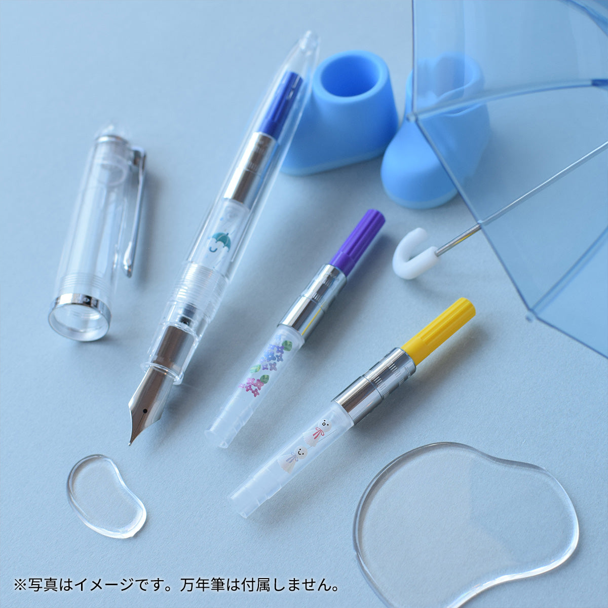 万年筆用インク吸入器コンバーター＜Rainy＞てるてるぼうず/イエロー