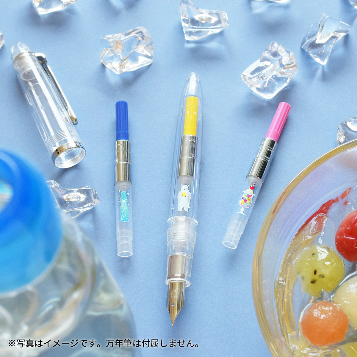 万年筆用インク吸入器コンバーター＜Summer＞しろくまレモン/イエロー